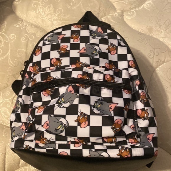 Tom and jerry checkered mini backpack purse - Picture 1 of 5